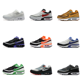 Nike Air Max BW White Violet Trend Fabric Leather Low-Top Running Shoes Men's-2665